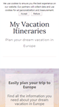 Mobile Screenshot of myvacationitineraries.com